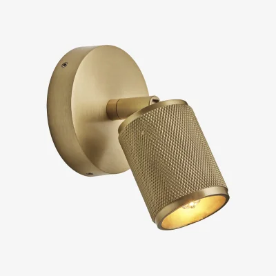 Industville Knurled Spotlight - Single - Brass