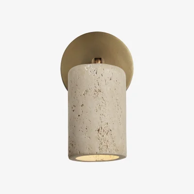 Industville Travertine Spotlight - Single - Brass