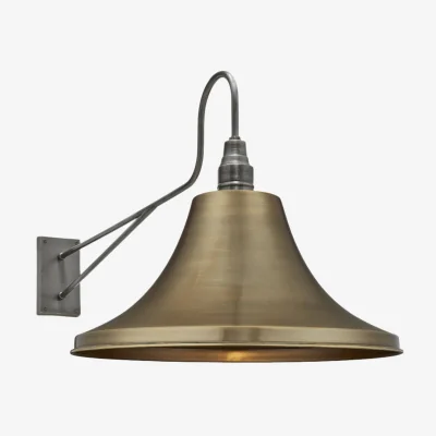 Industville Long Arm Giant Bell Wall Light - 20 Inch