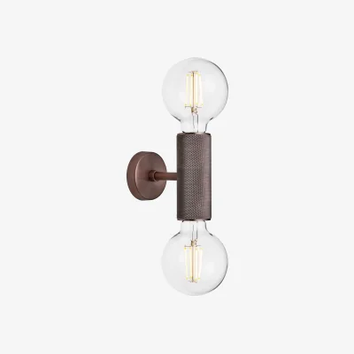 Industville Knurled Edison Double Wall Light