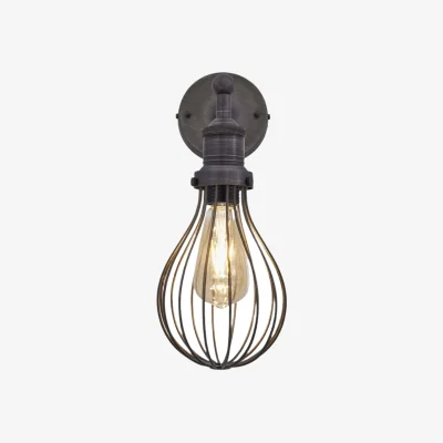 Industville Brooklyn Balloon Cage Wall Light - 6 Inch
