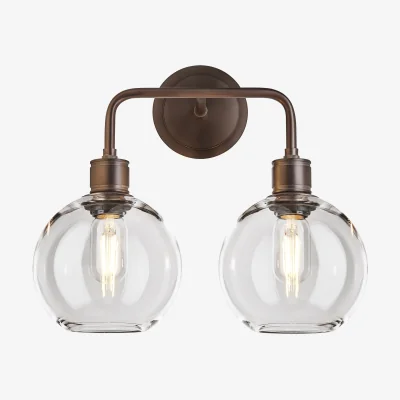 Industville Albany Glass Globe Double Wall Light - 7 Inch