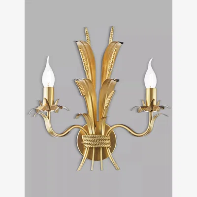John Lewis Där Phaedra Leaf 2 Lamp Wall Light, Gold