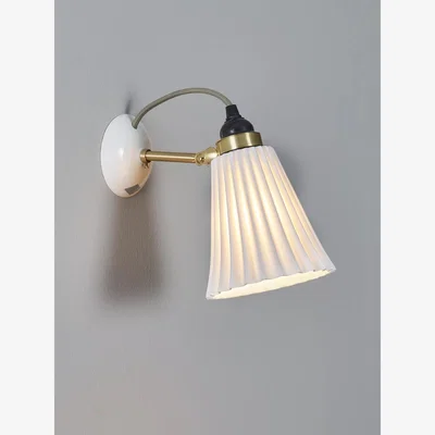 John Lewis Original BTC Hector Pleat Wall Light, Natural