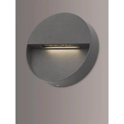 John Lewis Där Ugo LED Outdoor Wall Light, Anthracite