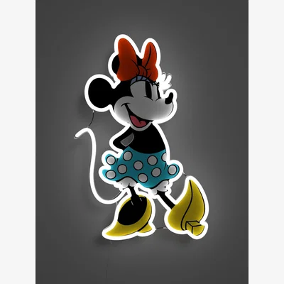 John Lewis Yellowpop Minnie Full Body LED Neon Sign, White