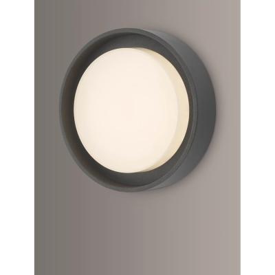 John Lewis Där Ralph LED Small Flush Outdoor Wall Light, Anthracite