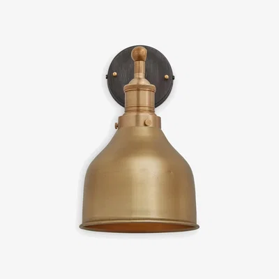 John Lewis Industville Brooklyn Cone Wall Light, Aged Brass