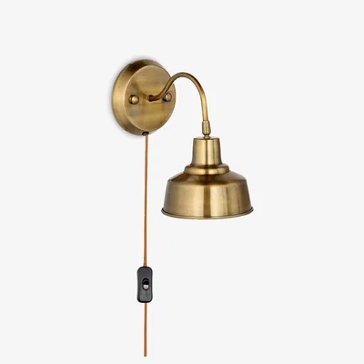 John Lewis Nkuku Nar Small Wall Light, Brass
