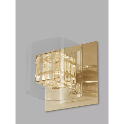 John Lewis Impex Avignon Glass Cube Wall Light