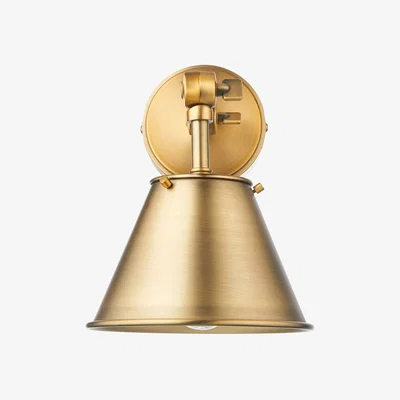 John Lewis John Lewis Nicolas Adjustable Downlighter Wall Light, Brass
