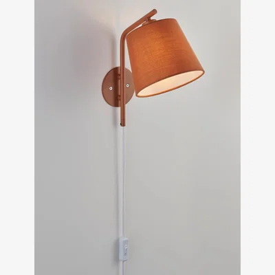 John Lewis John Lewis ANYDAY Harry Plug-In Wall Light, Auburn
