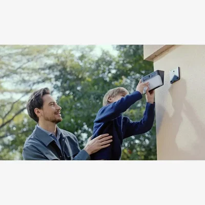 John Lewis eufy S120 Solar Wall Light Cam 2K Smart Security Camera, Black
