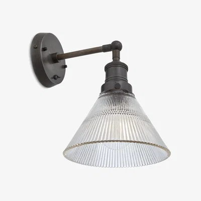 John Lewis Industville Brooklyn Glass Funnel Wall Light