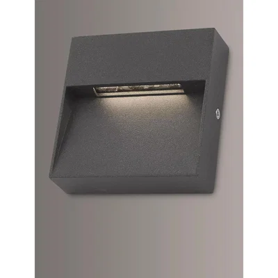 John Lewis Där Yukon LED Outdoor Wall Light, Anthracite