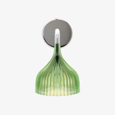 John Lewis Kartell Rosette Glass Wall Light, Mid Green