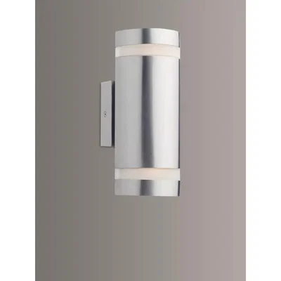 John Lewis Där Wessex LED Outdoor Wall Light, Stainless Steel