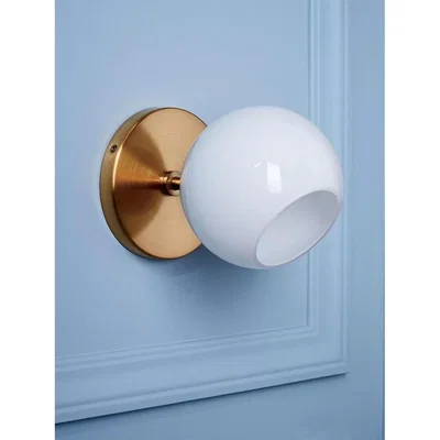 John Lewis west elm Staggered Glass Single Sconce Wall Light, Metallic Brass