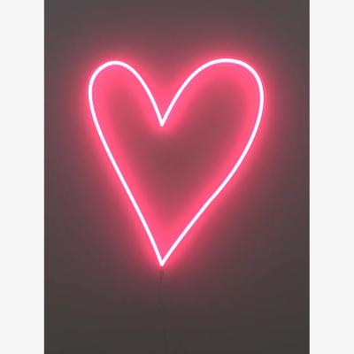 John Lewis Yellowpop Icon Big Heart LED Neon Sign, Hot Pink
