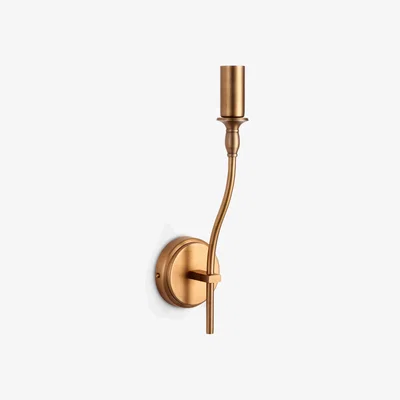 John Lewis John Lewis Elk Wall Light Fitting, Matt Antique Brass