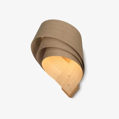 John Lewis Tom Raffield Cape Layered LED Wall Light, Oak