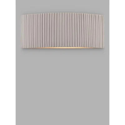 John Lewis John Lewis & Partners Ribbed Arc Ceramic Wall Light, White