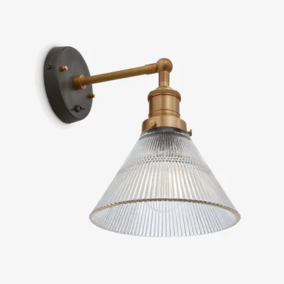 John Lewis Industville Brooklyn Glass Funnel Wall Light