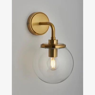 John Lewis John Lewis Park Globe Glass Dimmable Wall Light