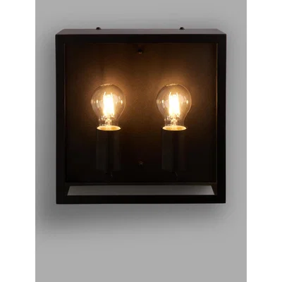 John Lewis John Lewis & Partners Potter Double Wall Light, Black