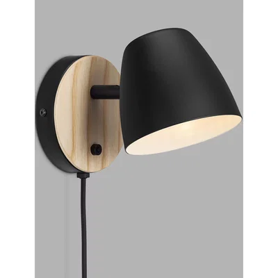 John Lewis Nordlux Theo Wall Light, Black