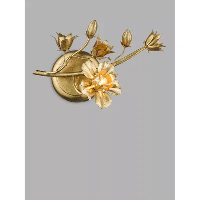 John Lewis John Lewis & Partners Magnolia Wall Light, Gold