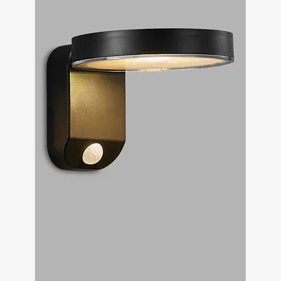 John Lewis Nordlux Rica Round Solar Wall Light, Black