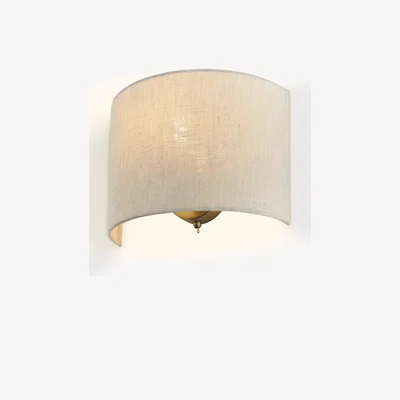 John Lewis John Lewis & Partners Samantha Uplighter Linen Wall Light
