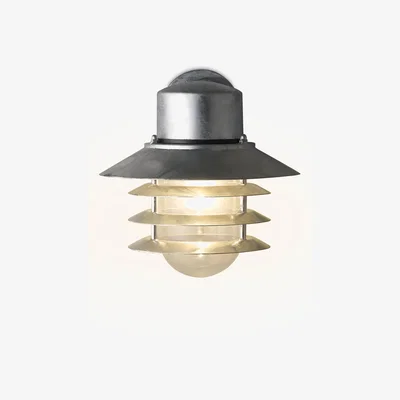 John Lewis Nordlux Vejers Outdoor Wall Light, Galvanised Steel