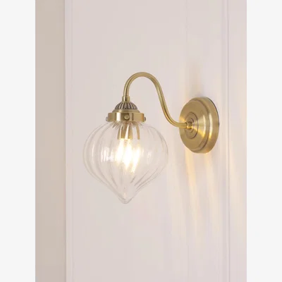 John Lewis Laura Ashley Whitham Wall Light, Antique Brass