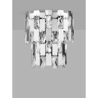 John Lewis Impex Alma Crystal Wall Light, Chrome