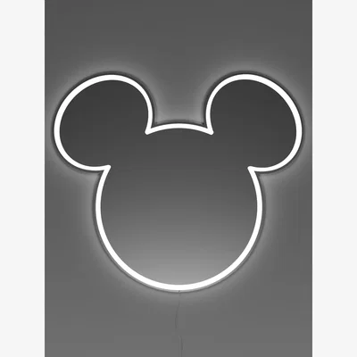 John Lewis Yellowpop Mickey Mirror LED Neon Sign, White