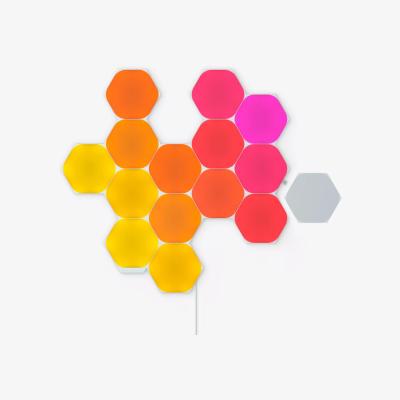 John Lewis Nanoleaf Shapes Hexagons Wall Light Starter Kit, 15 LED Panels, Multicolour