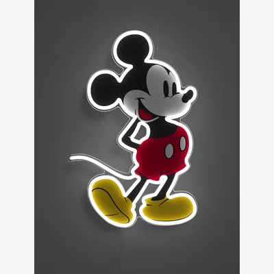 John Lewis Yellowpop Mickey Full Body LED Neon Sign, White
