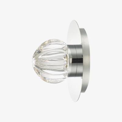 Knees dar lighting ZON0750 Zondra Wall Light Polished Chrome and Glass LED Bathroom IP44