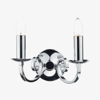 Knees dar lighting MUR0950 Murray Double Wall Bracket Polished Chrome