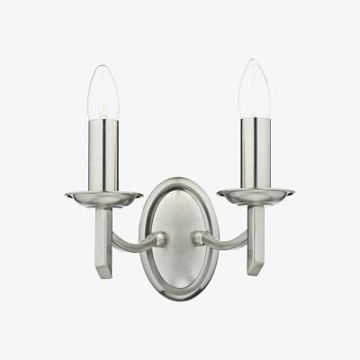 Knees dar lighting AMB0946 Ambassador Double Wall Bracket Satin Chrome