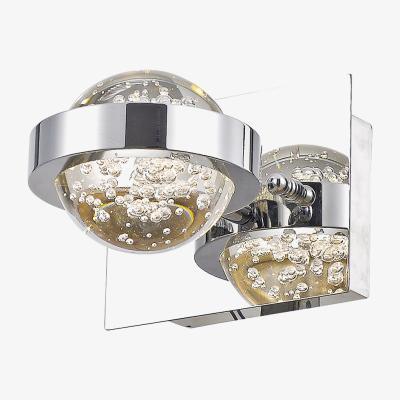 Knees dar lighting LIV0750 Livia LED Wall Light Polished Chrome and Glass Sphere