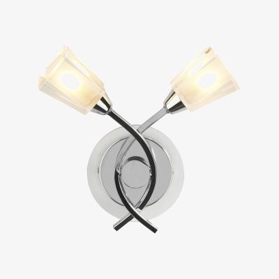 Knees dar lighting AUS0950 Austin 2 Light Wall Bracket Polished Chrome