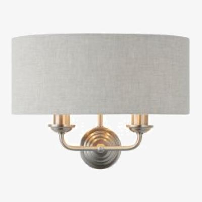 Knees Highclere 2 Light Wall Light - Natural