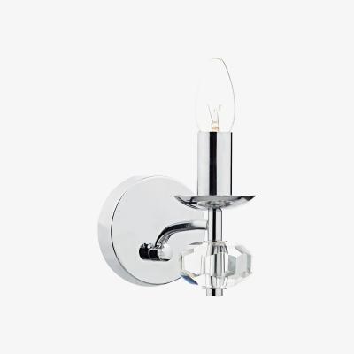 Knees dar lighting OLE0750 Oleana Single Wall Bracket Polished Chrome Crystal