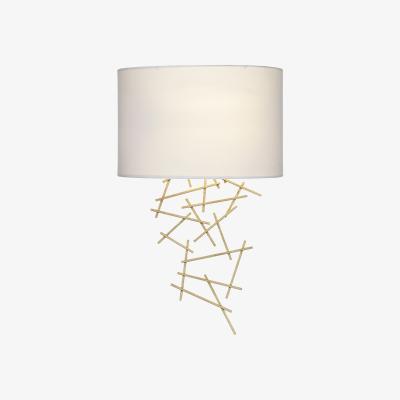 Knees dar lighting CEV0735 Cevero Wall Light Gold with Shade