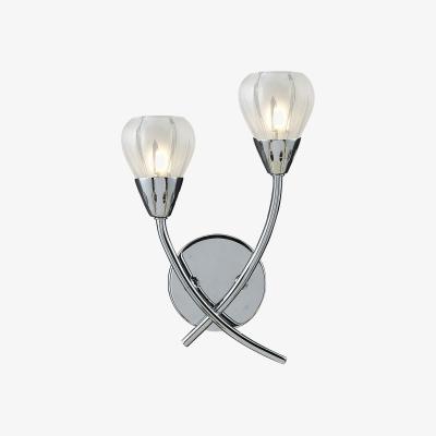 Knees dar lighting VIL0950 Villa Double Wall Bracket Polished Chrome