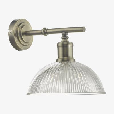 Knees dar lighting DAR0775 Dara Wall Light Antique Brass and Glass