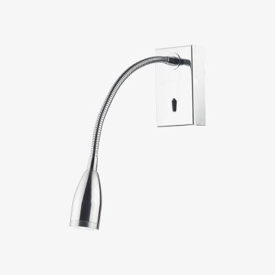 Knees dar lighting TAD0750 Tadley Wall Bracket Gooseneck LED Polished Chrome